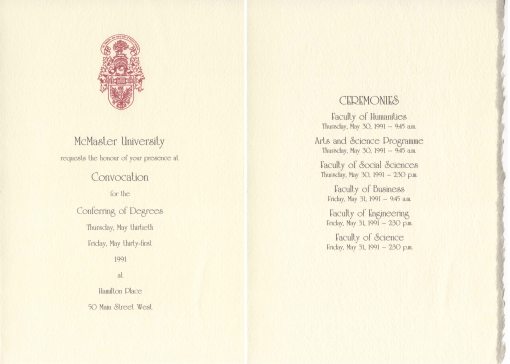 91.May - Hamilton · Gabriel Dusil (McMaster University, Convocation Ceremony)