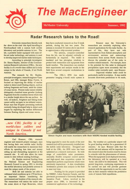 92.Jun - Hamilton · Radar Research Takes to the Road