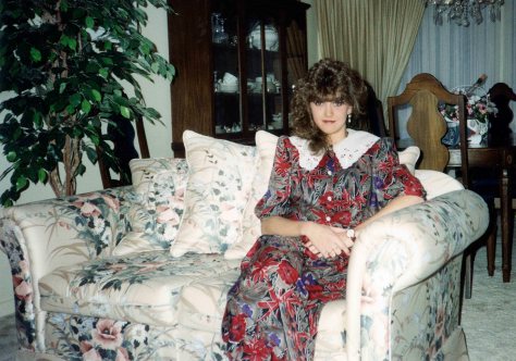 90 - Burlington · Heather Brown (18th birthday, red, grey & black dress)