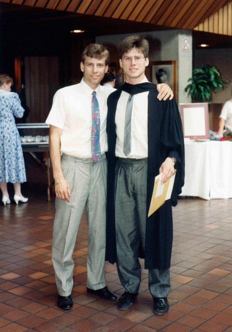 91.May.31 - Hamilton · Roman & Gabriel Dusil (McMaster University, graduation, Convocation Ceremony)