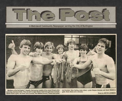 83.May.11 - Burlington · Post, Ontario AAA Swimming Championships (BYAC swimming)