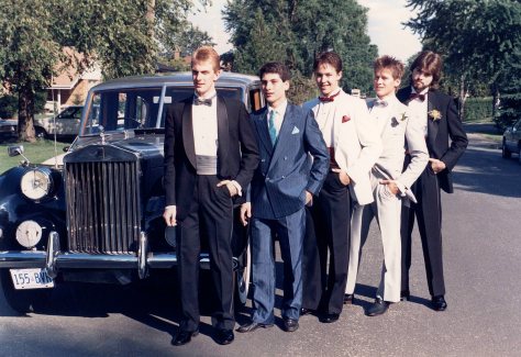 87.Jun.11 - Burlington · Doug Little, Gerry Galea, Drew Schemmer, Gabriel Dusil & David Forsyth (high school prom)